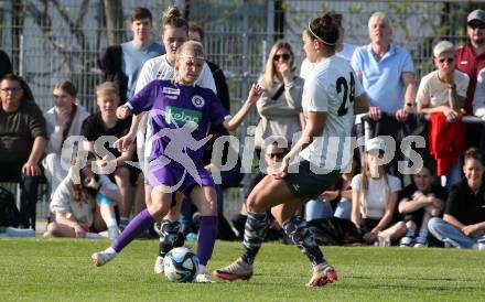 Fussball Frauen. KFV Cup. Sk Austria Klagenfurt gegen Kraig.Franziska Markhof (Klagenfurt), Sarah Lackner  (Kraig). Klagenfurt, am 27.4.2025.
Foto: Kuess
www.qspictures.net
---
pressefotos, pressefotografie, kuess, qs, qspictures, sport, bild, bilder, bilddatenbank