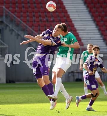 FFussball Bundesliga. SK Austria Klagenfurt gegen WSG Tirol. Nicolas Binder, (Austria Klagenfurt), David Gugganig   (Tirol). Klagenfurt, am 10.5.2025.
Foto: Kuess
www.qspictures.net
---
pressefotos, pressefotografie, kuess, qs, qspictures, sport, bild, bilder, bilddatenbank