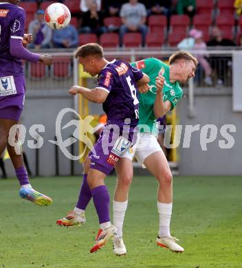 Fussball Bundesliga. SK Austria Klagenfurt gegen WSG Tirol. Tobias Koch (SK Austria Klagenfurt). David Jaunegg (Tirol). Klagenfurt, am 10.5.2025.
Foto: Kuess
www.qspictures.net
---
pressefotos, pressefotografie, kuess, qs, qspictures, sport, bild, bilder, bilddatenbank