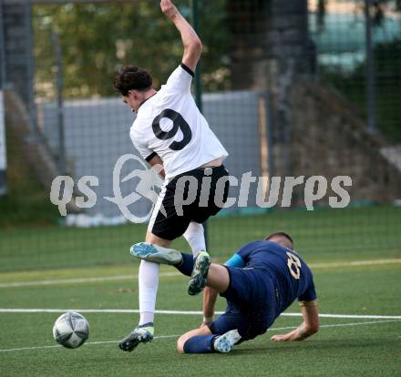 Fussball KÃ¤rntner Liga. Spittal gegen Velden.  Samuel Muellmann (Spittal),  Fabian Kopeinig  (Velden). Spittal, am 5.6.2025.
Foto: Kuess
---
pressefotos, pressefotografie, kuess, qs, qspictures, sport, bild, bilder, bilddatenbank