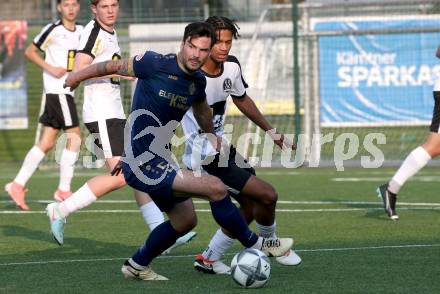 Fussball KÃ¤rntner Liga. Spittal gegen Velden. Abdulmomen A. S. Bashir  (Spittal),  Roland Putsche (Velden). Spittal, am 5.6.2025.
Foto: Kuess
---
pressefotos, pressefotografie, kuess, qs, qspictures, sport, bild, bilder, bilddatenbank