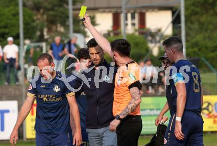Fussball KÃ¤rntner Liga. Spittal gegen Velden.  Mario Kroepfl, Trainer Marcel Kuster,   (Velden), Schiedsrichter. Spittal, am 5.6.2025.
Foto: Kuess
---
pressefotos, pressefotografie, kuess, qs, qspictures, sport, bild, bilder, bilddatenbank