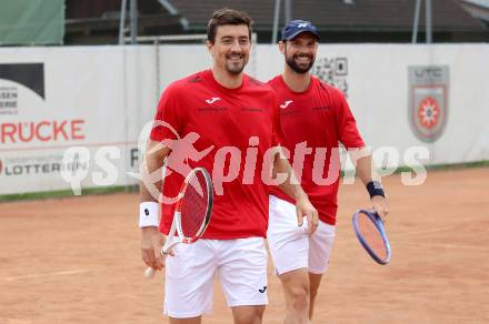Tennis Bundesliga. Strassburg gegen Mauthausen.  Sebastian Ofner, Jurij Rodionov (Strassburg). Strassburg, am 6.6.2025.
Foto: Kuess
---
pressefotos, pressefotografie, kuess, qs, qspictures, sport, bild, bilder, bilddatenbank