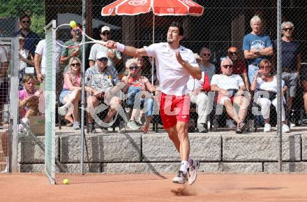Tennis Bundesliga. Strassburg gegen Mauthausen. Sebastian Ofner (Strassburg). Strassburg, am 6.6.2025.
Foto: Kuess


---
pressefotos, pressefotografie, kuess, qs, qspictures, sport, bild, bilder, bilddatenbank