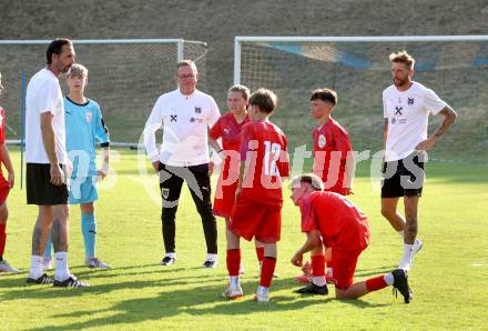Fussball. Nachwuchsraining mit OEFB Teamchef Ralf Rangnick.  Martin Stranzl, Ralf Rangnick, Guido Burgstaller. Wernberg, am 13.6.2025.
Foto: Kuess
---
pressefotos, pressefotografie, kuess, qs, qspictures, sport, bild, bilder, bilddatenbank