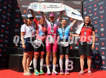 Ironman. Hannah Roessler (AUT), Chiara Marita Szolderits (AUT), Gudrun Steiner (AUT), Constance Mochar.  Klagenfurt, am 15.6.2025.
Foto: Kuess
www.qspictures.net
---
pressefotos, pressefotografie, kuess, qs, qspictures, sport, bild, bilder, bilddatenbank