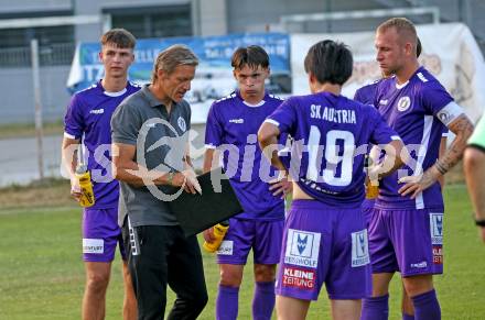 Fussball Testspiel. SK Austria Klagenfurt gegen Kalsdorf. Trainer Rolf Landerl, Dennis Sinanovic, Armin Karic, Florian Jaritz  (Klagenfurt). St. Stefan im Lavanttal, am 1.7.2025.
Foto: Kuess
www.qspictures.net
---
pressefotos, pressefotografie, kuess, qs, qspictures, sport, bild, bilder, bilddatenbank