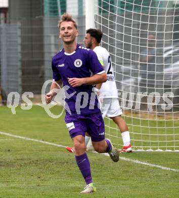 Fussball Testspiel. SK Austria Klagenfurt gegen Sturm Graz Amateure.  Torjubel Marc Andre Schmerboeck  (Klagenfurt). Klagenfurt, am 4.7.2025.
Foto: Kuess
www.qspictures.net
---
pressefotos, pressefotografie, kuess, qs, qspictures, sport, bild, bilder, bilddatenbank