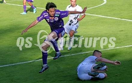 Fussball Testspiel. SK Austria Klagenfurt gegen HNK Gorica.  Rei Okada  (Klagenfurt). Kranjska Gora, am 16.7.2025.
Foto: Kuess
www.qspictures.net
---
pressefotos, pressefotografie, kuess, qs, qspictures, sport, bild, bilder, bilddatenbank