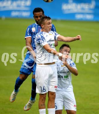 Fussball OEFB Cup. Treibach gegen Blau Weiss Linz. Ognjen Gigovic   (Treibach),  Anderson Dos Santos Gomes (BW Linz). Treibach, am 25.7.2025.
Foto: Kuess
www.qspictures.net
---
pressefotos, pressefotografie, kuess, qs, qspictures, sport, bild, bilder, bilddatenbank