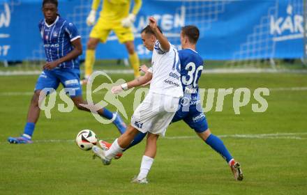 Fussball OEFB Cup. Treibach gegen Blau Weiss Linz.  Ognjen Gigovic  (Treibach), Nico Maier  (BW Linz). Treibach, am 25.7.2025.
Foto: Kuess
www.qspictures.net
---
pressefotos, pressefotografie, kuess, qs, qspictures, sport, bild, bilder, bilddatenbank