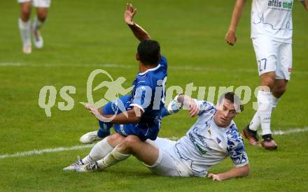 Fussball OEFB Cup. Treibach gegen Blau Weiss Linz.  Hanno Wachernig  (Treibach), Ronivaldo Bernardo Sales (BW Linz). Treibach, am 25.7.2025.
Foto: Kuess
www.qspictures.net
---
pressefotos, pressefotografie, kuess, qs, qspictures, sport, bild, bilder, bilddatenbank