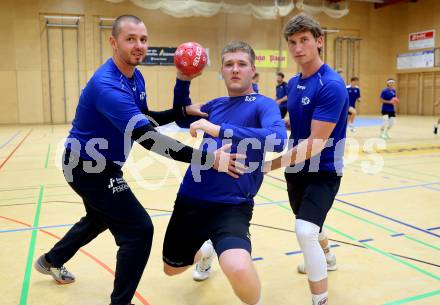 Handball Bundesliga. HLA. Training SC Ferlach. Gasper Dobej, David Gysin,  Stefan Wuzella.  Ferlach, am 28.7.2025.
Foto: Kuess
www.qspictures.net
---
pressefotos, pressefotografie, kuess, qs, qspictures, sport, bild, bilder, bilddatenbank