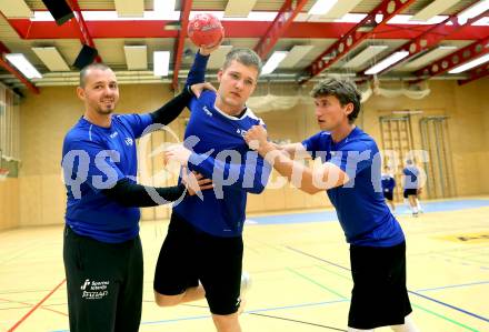 Handball Bundesliga. HLA. Training SC Ferlach. Gasper Dobej, David Gysin,  Stefan Wuzella.  Ferlach, am 28.7.2025.
Foto: Kuess
www.qspictures.net
---
pressefotos, pressefotografie, kuess, qs, qspictures, sport, bild, bilder, bilddatenbank