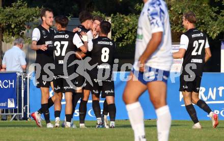 Fussball Regionalliga Mitte.  Treibach gegen Voitsberg. Torjubel  (Voitsberg).  Treibach, am 15.8.2025.
Foto. Kuess
www.qspictures.net
---
pressefotos, pressefotografie, kuess, qs, qspictures, sport, bild, bilder, bilddatenbank