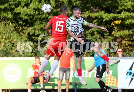 Fussball Kaerntner Liga.  KAC1909 gegen ATUS Ferlach. Manuel Wallner  (KAC), Daniel Jobst  (Ferlach).  Klagenfurt, am 14.8.2025.
Foto. Kuess
www.qspictures.net
---
pressefotos, pressefotografie, kuess, qs, qspictures, sport, bild, bilder, bilddatenbank