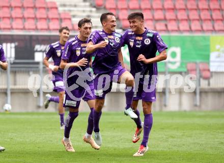 Fussball 2. Liga. SK Austria Klagenfurt gegen SW Bregenz.  Torjubel  Michael Lang,  (Klagenfurt). Klagenfurt, 23.8.2025.
Foto: Kuess
www.qspictures.net
---
pressefotos, pressefotografie, kuess, qs, qspictures, sport, bild, bilder, bilddatenbank