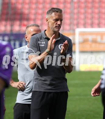 Fussball 2. Liga. SK Austria Klagenfurt gegen SW Bregenz. Trainer Rolf Landerl    (Klagenfurt). Klagenfurt, 23.8.2025.
Foto: Kuess
www.qspictures.net
---
pressefotos, pressefotografie, kuess, qs, qspictures, sport, bild, bilder, bilddatenbank