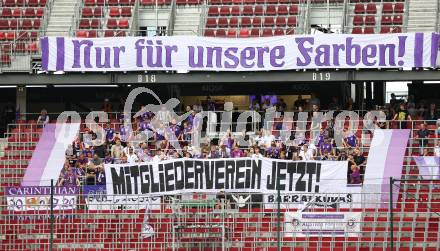 Fussball 2. Liga. SK Austria Klagenfurt gegen SW Bregenz.  Fans (Klagenfurt). Klagenfurt, 23.8.2025.
Foto: Kuess
www.qspictures.net
---
pressefotos, pressefotografie, kuess, qs, qspictures, sport, bild, bilder, bilddatenbank