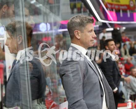 Eishockey Champions Hockey League. CHL. KAC gegen Sparta Prague. Trainer Kirk Furey  (KAC). Klagenfurt, am 28.8.2025.
Foto: Kuess
www.qspictures.net
---
pressefotos, pressefotografie, kuess, qs, qspictures, sport, bild, bilder, bilddatenbank