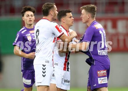 Fussball 2. Liga. SK Austria Klagenfurt gegen Admira Wacker. Nik Marinsek, Turgay Gemicibasi, Josef Weberbauer  (Klagenfurt),   (Admira). Klagenfurt, 29.8.2025.
Foto: Kuess
www.qspictures.net
---
pressefotos, pressefotografie, kuess, qs, qspictures, sport, bild, bilder, bilddatenbank