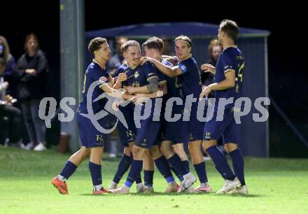 Fussball Regionalliga. Velden gegen Treibach. Torjubel Tom Zurga  (Velden),   Velden, am 12.9.2025.
Foto: Kuess
www.qspictures.net
---
pressefotos, pressefotografie, kuess, qs, qspictures, sport, bild, bilder, bilddatenbank