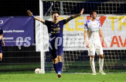 Fussball Regionalliga. Velden gegen Treibach. Torjubel Tom Zurga  (Velden),   Velden, am 12.9.2025.
Foto: Kuess
www.qspictures.net
---
pressefotos, pressefotografie, kuess, qs, qspictures, sport, bild, bilder, bilddatenbank