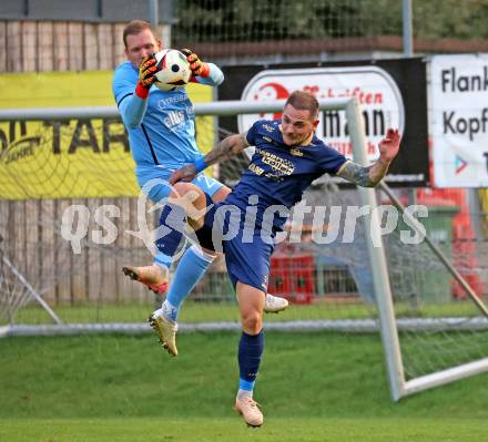 Fussball Regionalliga. Velden gegen Treibach.  Tom Zurga (Velden),  Patrick Christian Boeck  (Treibach). Velden, am 12.9.2025.
Foto: Kuess
www.qspictures.net
---
pressefotos, pressefotografie, kuess, qs, qspictures, sport, bild, bilder, bilddatenbank