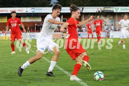 Fussball KÃ¤rntner Liga. SAK gegen St. Veit.  Luka Jerin  (SAK),  Raphael Lukas Kulterer (St.Veit). Klagenfurt, am 19.9.2025.
Foto: Kuess
www.qspictures.net
---
pressefotos, pressefotografie, kuess, qs, qspictures, sport, bild, bilder, bilddatenbank