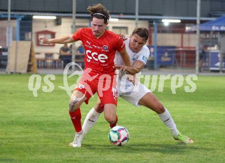 Fussball KÃ¤rntner Liga. SAK gegen St. Veit.  Luka Gajic  (SAK),  Raphael Lukas Kulterer (St.Veit). Klagenfurt, am 19.9.2025.
Foto: Kuess
www.qspictures.net
---
pressefotos, pressefotografie, kuess, qs, qspictures, sport, bild, bilder, bilddatenbank