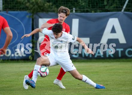 Fussball KÃ¤rntner Liga. SAK gegen St. Veit.   Jakob Elija Sturm (SAK), Raphael Lukas Kulterer  (St.Veit). Klagenfurt, am 19.9.2025.
Foto: Kuess
www.qspictures.net
---
pressefotos, pressefotografie, kuess, qs, qspictures, sport, bild, bilder, bilddatenbank