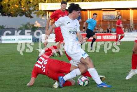 Fussball KÃ¤rntner Liga. SAK gegen St. Veit.  Jakob Elija Sturm  (SAK),  Raphael Lukas Kulterer (St.Veit). Klagenfurt, am 19.9.2025.
Foto: Kuess
www.qspictures.net
---
pressefotos, pressefotografie, kuess, qs, qspictures, sport, bild, bilder, bilddatenbank