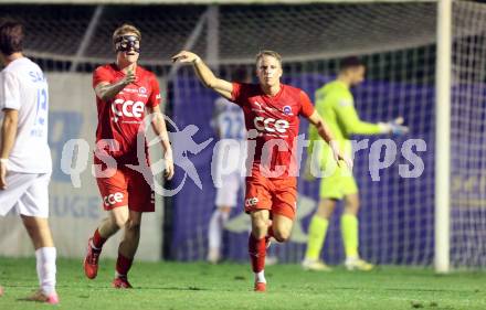 Fussball KÃ¤rntner Liga. SAK gegen St. Veit.  Torjubel Fabian Doerflinger, Alexander Hofer  (St.Veit). Klagenfurt, am 19.9.2025.
Foto: Kuess
www.qspictures.net
---
pressefotos, pressefotografie, kuess, qs, qspictures, sport, bild, bilder, bilddatenbank