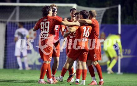 Fussball KÃ¤rntner Liga. SAK gegen St. Veit.  Torjubel (St.Veit). Klagenfurt, am 19.9.2025.
Foto: Kuess
www.qspictures.net
---
pressefotos, pressefotografie, kuess, qs, qspictures, sport, bild, bilder, bilddatenbank