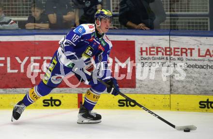 Eishockey Bundesliga. VSV gegen HC Pustertal.  Nico Uschan  (VSV). Villach, am 21.9..2025.
Foto: Kuess
www.qspictures.net
---
pressefotos, pressefotografie, kuess, qs, qspictures, sport, bild, bilder, bilddatenbank