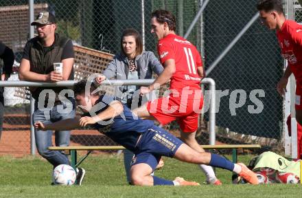Fussball KÃ¤rntner Liga. Grafenstein gegen KAC. Nico Sorger  (Grafenstein),  Maximilian Walter Grochar (KAC). Klagenfurt, am 27.9.2025.
Foto: Kuess
www.qspictures.net
---
pressefotos, pressefotografie, kuess, qs, qspictures, sport, bild, bilder, bilddatenbank