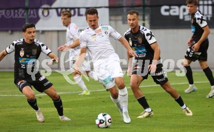Fussball 2. Liga. SK Austria Klagenfurt gegen FC Hertha Wels.. Michael Lang  (Klagenfurt), Albin Gashi   (Wels).  Klagenfurt, 26.9.2025.
Foto: Kuess
www.qspictures.net
---
pressefotos, pressefotografie, kuess, qs, qspictures, sport, bild, bilder, bilddatenbank