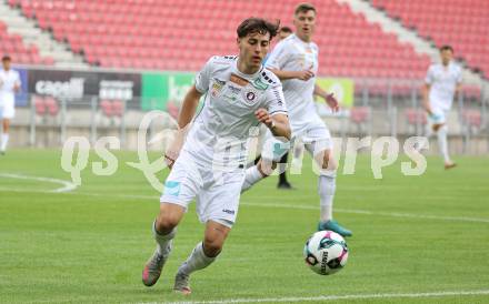 Fussball 2. Liga. SK Austria Klagenfurt gegen FC Hertha Wels.. Elias Jandrisevits  (Klagenfurt)  Klagenfurt, 26.9.2025.
Foto: Kuess
www.qspictures.net
---
pressefotos, pressefotografie, kuess, qs, qspictures, sport, bild, bilder, bilddatenbank