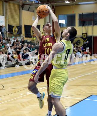 Basketball  2025/2026. Austria Cup.  Woerthersee Piraten gegen Traiskirchen Lions NexGen.    Andreas Nuck (Piraten),  Anes Avdic  (Traiskirchen). Klagenfurt, am 27.9.2025.
Foto: Kuess


---
pressefotos, pressefotografie, kuess, qs, qspictures, sport, bild, bilder, bilddatenbank