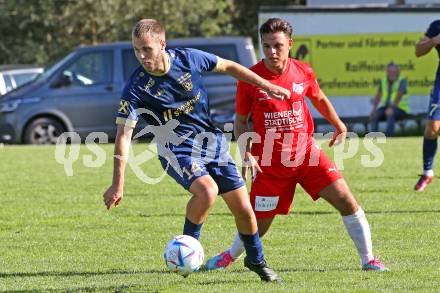 Fussball KÃ¤rntner Liga. Grafenstein gegen KAC.  Fabian Griesebner (Grafenstein),  Edin Serdarevic (KAC). Klagenfurt, am 27.9.2025.
Foto: Kuess
www.qspictures.net
---
pressefotos, pressefotografie, kuess, qs, qspictures, sport, bild, bilder, bilddatenbank