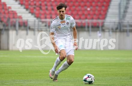 Fussball 2. Liga. SK Austria Klagenfurt gegen FC Hertha Wels.. Elias Jandrisevits  (Klagenfurt).  Klagenfurt, 26.9.2025.
Foto: Kuess
www.qspictures.net
---
pressefotos, pressefotografie, kuess, qs, qspictures, sport, bild, bilder, bilddatenbank