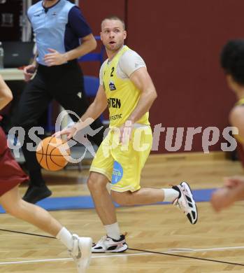 Basketball  2025/2026. Austria Cup.  Woerthersee Piraten gegen Traiskirchen Lions NexGen.    Tim Huber (Piraten),   Klagenfurt, am 27.9.2025.
Foto: Kuess


---
pressefotos, pressefotografie, kuess, qs, qspictures, sport, bild, bilder, bilddatenbank