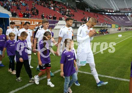 Fussball 2. Liga. SK Austria Klagenfurt gegen FC Hertha Wels. Bartol Barisic, Marco Gantschnig, Nik Marinsek, Michael Lang (Klagenfurt).  Klagenfurt, 26.9.2025.
Foto: Kuess
www.qspictures.net
---
pressefotos, pressefotografie, kuess, qs, qspictures, sport, bild, bilder, bilddatenbank