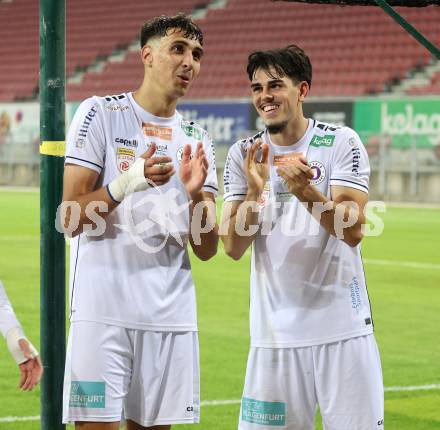 Fussball 2. Liga. SK Austria Klagenfurt gegen FC Hertha Wels. Mario Matkovic, Almir Oda  (Klagenfurt).  Klagenfurt, 26.9.2025.
Foto: Kuess
www.qspictures.net
---
pressefotos, pressefotografie, kuess, qs, qspictures, sport, bild, bilder, bilddatenbank