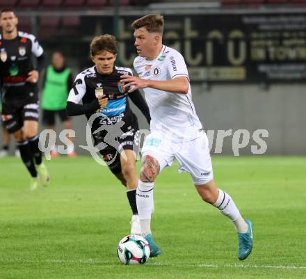 Fussball 2. Liga. SK Austria Klagenfurt gegen FC Hertha Wels.  Nik Marinsek (Klagenfurt).  Klagenfurt, 26.9.2025.
Foto: Kuess
www.qspictures.net
---
pressefotos, pressefotografie, kuess, qs, qspictures, sport, bild, bilder, bilddatenbank