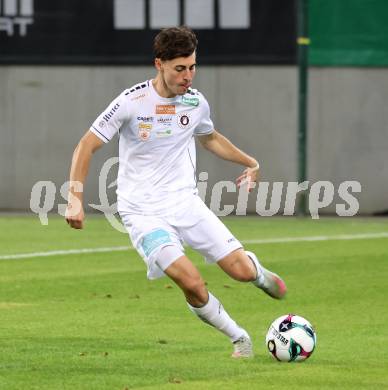 Fussball 2. Liga. SK Austria Klagenfurt gegen FC Hertha Wels.. Elias Jandrisevits  (Klagenfurt).  Klagenfurt, 26.9.2025.
Foto: Kuess
www.qspictures.net
---
pressefotos, pressefotografie, kuess, qs, qspictures, sport, bild, bilder, bilddatenbank