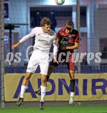 Fussball KÃ¤rntner Liga. SAK gegen Spittal.  Luka Jerin (SAK),  Moritz Mueller (Spittal). Klagenfurt, am 3.10.2025.
Foto: Kuess
www.qspictures.net
---
pressefotos, pressefotografie, kuess, qs, qspictures, sport, bild, bilder, bilddatenbank