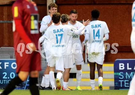 Fussball KÃ¤rntner Liga. SAK gegen Spittal.  Torjubel Hrvoje Jakovljevic (SAK),  Klagenfurt, am 3.10.2025.
Foto: Kuess
www.qspictures.net
---
pressefotos, pressefotografie, kuess, qs, qspictures, sport, bild, bilder, bilddatenbank
