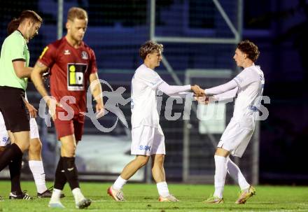 Fussball KÃ¤rntner Liga. SAK gegen Spittal.  Torjubel Nando Lupar,  (SAK),   (Spittal). Klagenfurt, am 3.10.2025.
Foto: Kuess
www.qspictures.net
---
pressefotos, pressefotografie, kuess, qs, qspictures, sport, bild, bilder, bilddatenbank