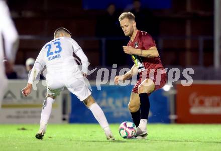 Fussball KÃ¤rntner Liga. SAK gegen Spittal.  Zan Kumer (SAK),  Miha Kostanjsek (Spittal). Klagenfurt, am 3.10.2025.
Foto: Kuess
www.qspictures.net
---
pressefotos, pressefotografie, kuess, qs, qspictures, sport, bild, bilder, bilddatenbank